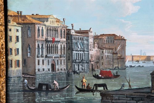 Paire de vues vénitiennes , fin du XVIIe siècle